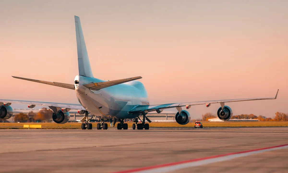 Frachtflugzeug auf dem Flughafen für Luftfracht
